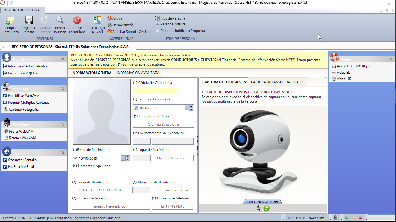 Siacse.NET™ Registro de Personas Siacse.NET™ Registro de Personas